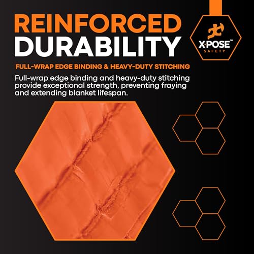Image of Xpose Safety Concrete Curing Blanket 6' x 25' Cut Size - 1 Layer 0.25 inch Thick Foam Insulation, UV & Water-Resistant, Brass Grommets, Heavy-Duty Stitching, Cold Weather Protection