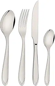 Faqueiro Laguna Aço Inox 32 Peças Serve 8 Pessoas Garfo, Faca, Colher de Sopa, Colher de Chá