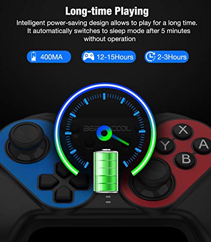 Wireless Controller for Switch/Switch Lite, Extra Controller for Pro Controller, BEBONCOOL Q44A-BBC-US No Amibo Pro Controller, Wireless Switch Remote with Turbo, Motion,Vibration Function - Thumbnail 6
