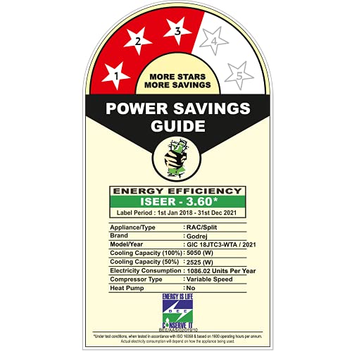 Image of Godrej 1.5 Ton 3 Star Inverter Split AC (Copper, Anti Bacterial Filter, 2021 Model, GIC 18JTC3-WTA, White)