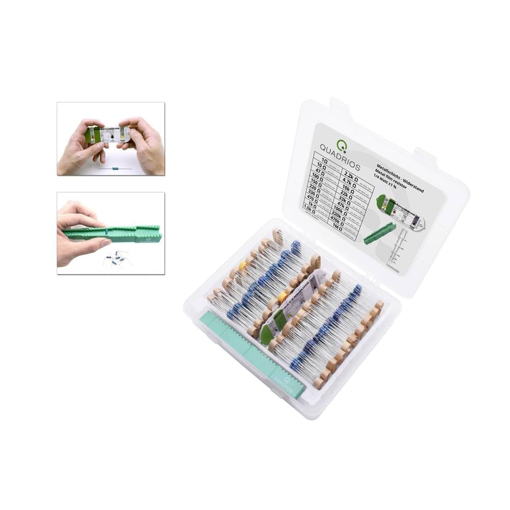Quadrios 2010P033 2010P033 Metal Film Resistor Assortment Axial Leaded 0207 0.25W 1% 1 Set, Multicoloured - Image 3