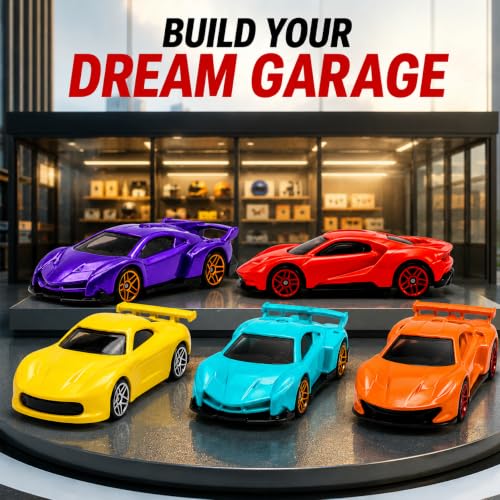 Image of Die-Cast Metal Car Set for Kids | Lamborghini | Ford GT | Dodge Viper| McLaren P1 | Pack of 5 | Multicolor | Fun Birthday Gift for Boys & Girls | for Age 3,4,5,6,7,8,9,10,11,12 Years