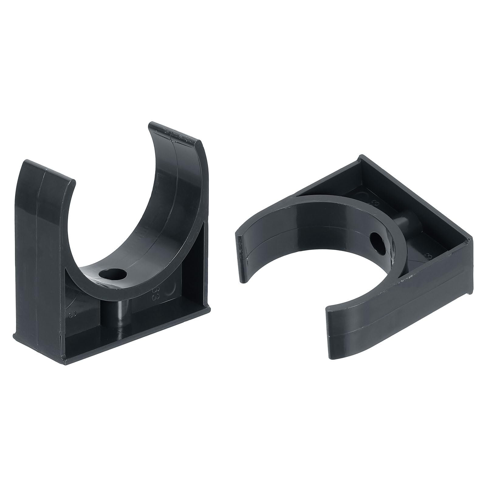 Colliers de serrage en PVC noir uxcell en forme de U pour tube d'irrigation x2