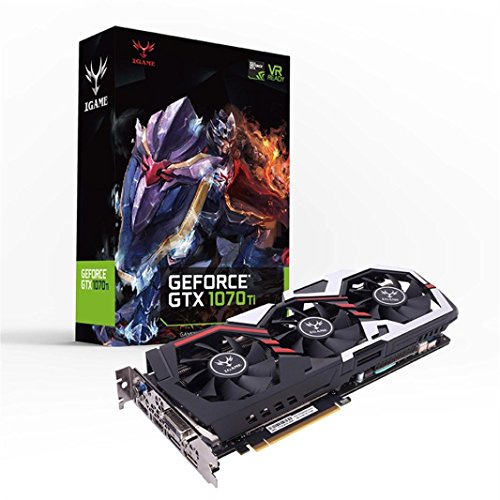 カラフルなiGame GTX 1070ti Vulcan Uトップグラフィックスカード、Unpara high-powered 1607 / 1683mhz 2432 Cudaコア8 G gddr5メモリ256bit PCI - E 3.0 DirectX