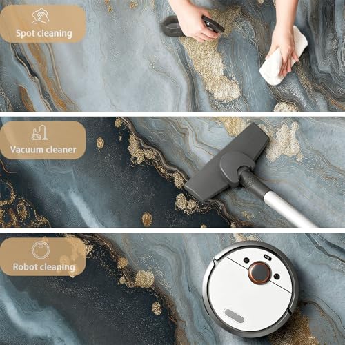 Alfombra de pelo bajo decorativa para un salón moderno y baño espacioso 6