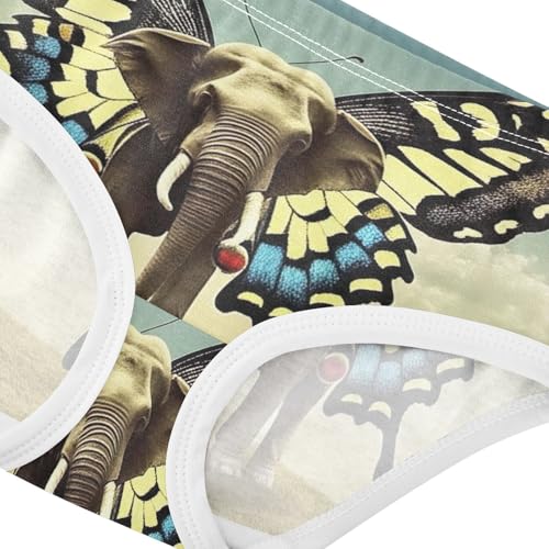 Elephant Butterfly Girl Panties Cute Toddler Girls Underwear Cotton Aesthetic Underpants Briefs 2t4