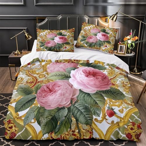 Housse de couette baroque 3D en microfibre durable Super King