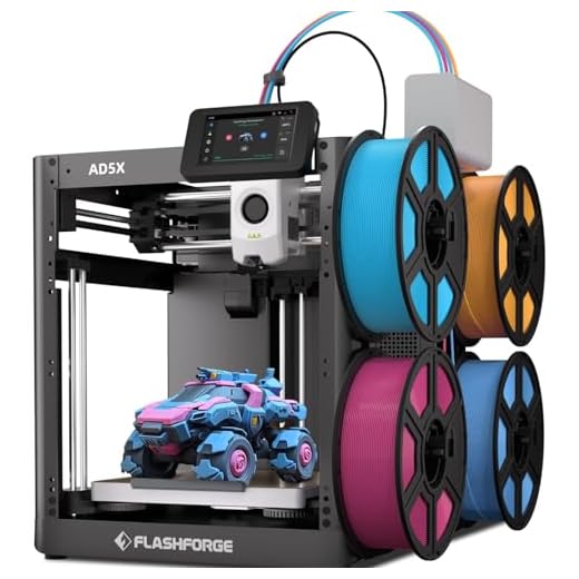 Stampante 3D Flashforge Adventurer 5X con Stampa Multicolore, Personalizzabile con IFS,Multimateriale AD5X Stampante 3D, Velocità Massima: 600 mm/s,Ricarica Automatica del Filamento da 4 kg