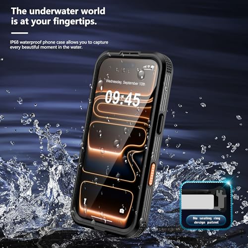 GOLDJU Magnetic for iPhone 17 Pro Case, Waterproof, Black - image 3
