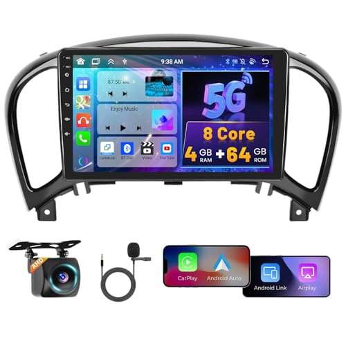 8 Core 4G+64G Android 15 Autoradio pour Nissan Juke J15 2010-2019/YF15 Infiniti ESQ 2011-2017 avec Carplay Android Auto, 9 Pouces IPS Écran Tactile avec GPS...