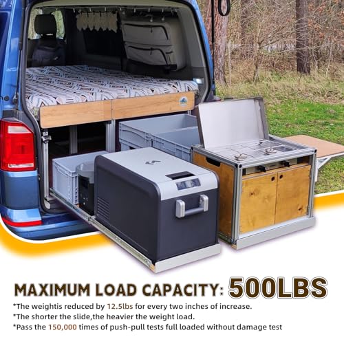 TP-LAIE 500 Lbs Heavy Duty Drawer Slides 12 14 16 18 20 22 24 26 28 30 32 34 36 38 40 56 60 Inch Side Mount Rails Full Extension Ball Bearing Industrial Rail Tool Box Runner -with 24 pcs M6 Screws by TP-LAIE - Image 3
