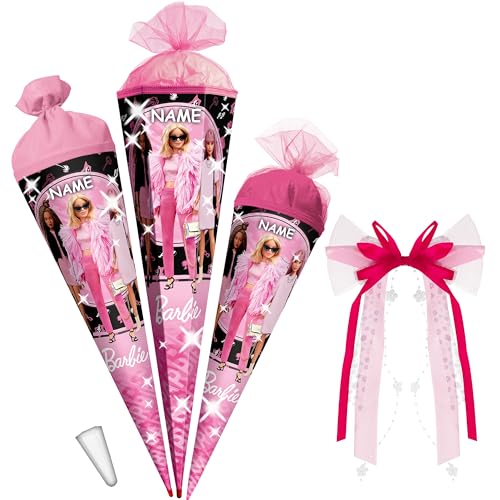 Schultüte - Barbie - 35-85 cm - Größe wählbar - Holzspitze wählbar -...