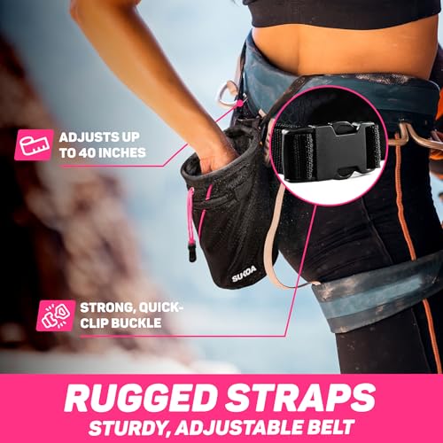 Chalk Bag for Rock Climbing - Rock Climbing Gifts Gear Accessories - Weight Lifting, Gym, Bouldering, Disc Golf, Wall, Rock Climbing Chalk Bag