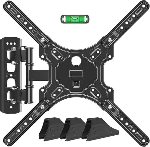 Image of MOUNTUP Full Motion TV Wall Mount for Most 26-60 Inch TVs, Max VESA 400x400mm Wall Mount TV Bracket with Swivel Tilting Extension Level Adjustment for LED LCD Flat Curved TVs Up to 77 LBS, MU0018