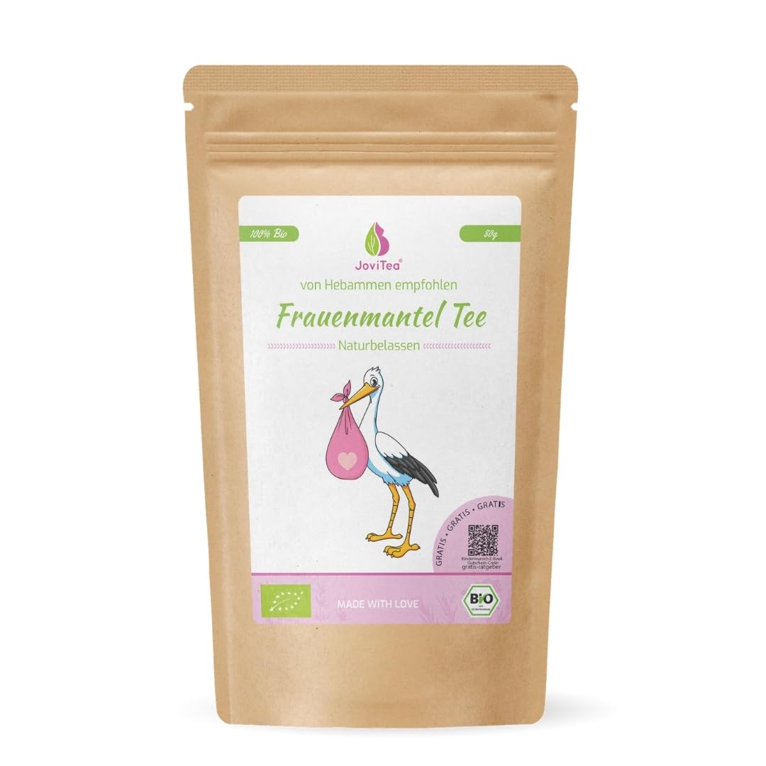 JoviTea® Frauenmanteltee BIO, für besondere Lebensphasen, geliebt von Frauen, made in Germany 100% natürlich und ohne Zusatz von Zucker - 80g