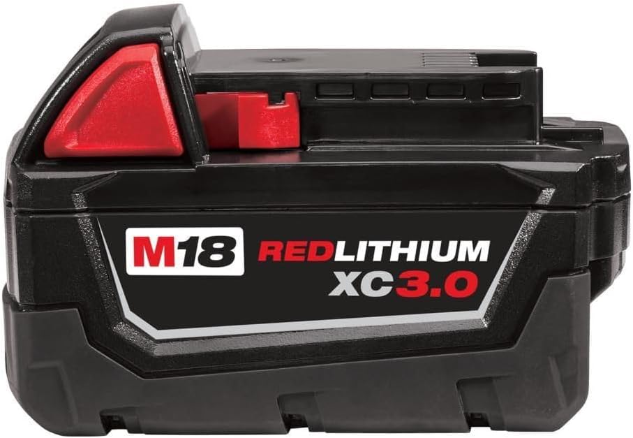 Milwaukee 48-11-1828 Genuine OEM M18 3 Amp Hour 18V Lithium Ion XC Extended Capacity Battery with Redlink Intelligence and Extreme Weather Performance