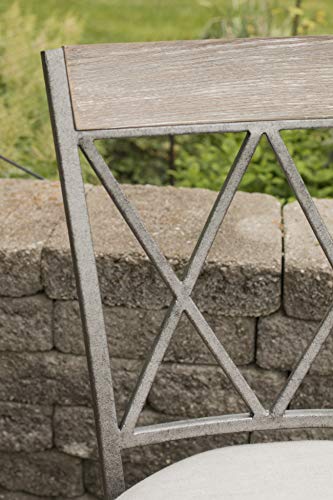 Hillsdale Stewart Indoor/Outdoor Swivel Counter Height Stool, Aged Pewter - Image 4