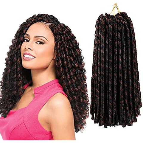 Urban Soft Dread Crochet Hair - 4 Packs Straight Faux Locs Crochet Hair Soft Dreadlocks Locs Crochet Soft Locs Faux Locs Braids 2 STYLE in ONE (4 Packs,#1B-30) Cover