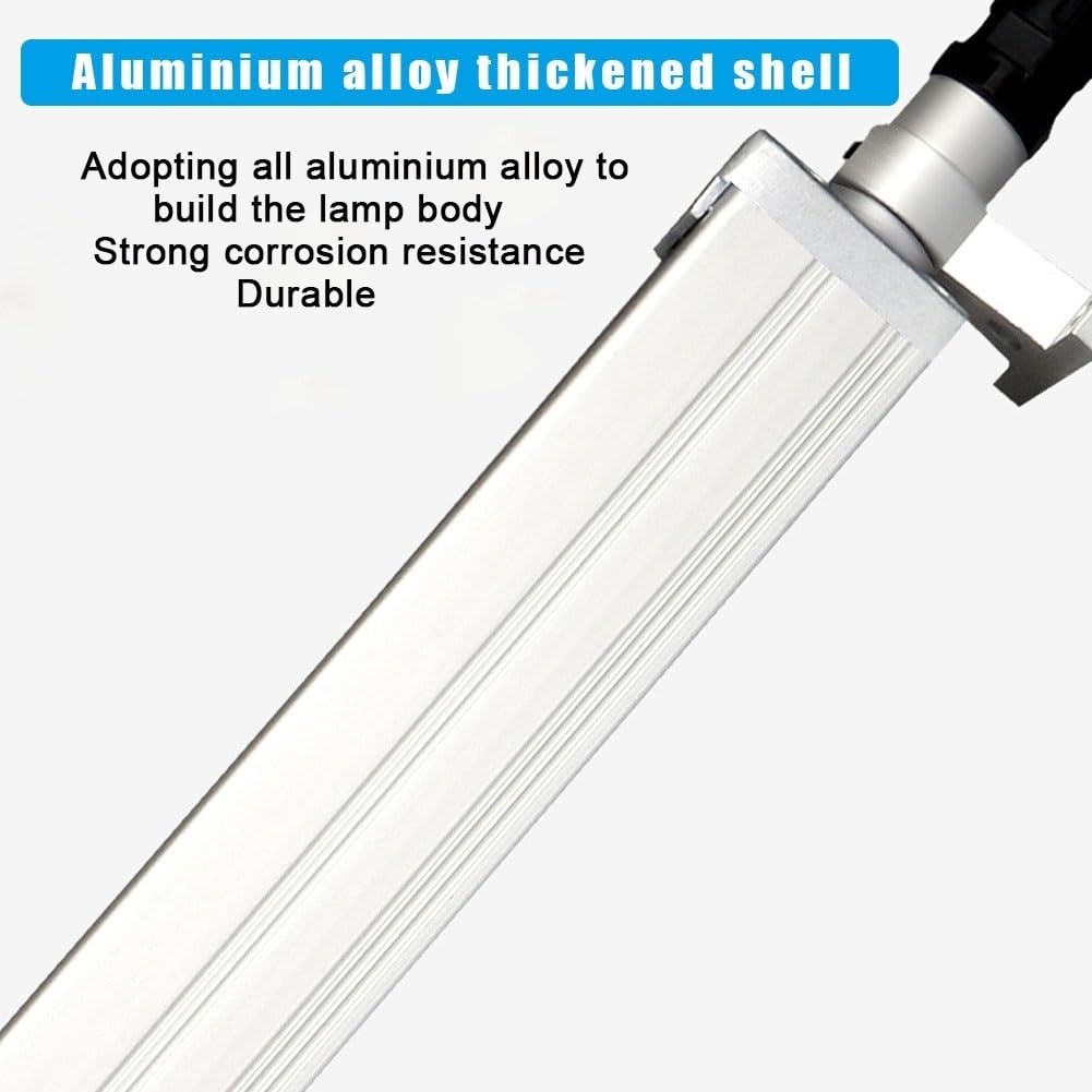 Illuminazione postazioni lavoro industriali a LED con angolo illuminazione regolabile, striscia luminosa fluorescente a LED 24V/220V, illuminazione da lavoro a lamelle con alloggiamento for PC(10W/110