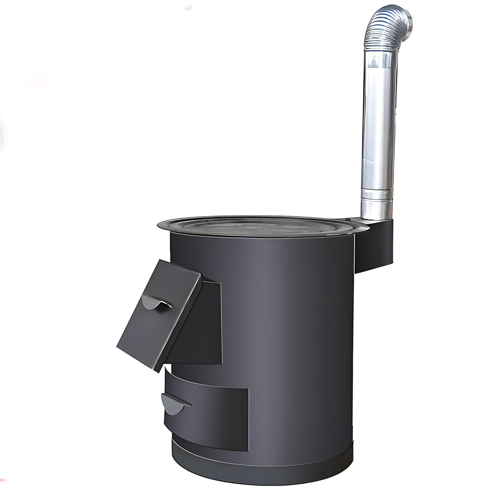Stufa a Legna Portatile In Acciaio al Carbonio con Struttura In Acciaio Robusta e Stabile Adatta Per Tende, Campeggio, Picnic, Escursionismo(30cm)