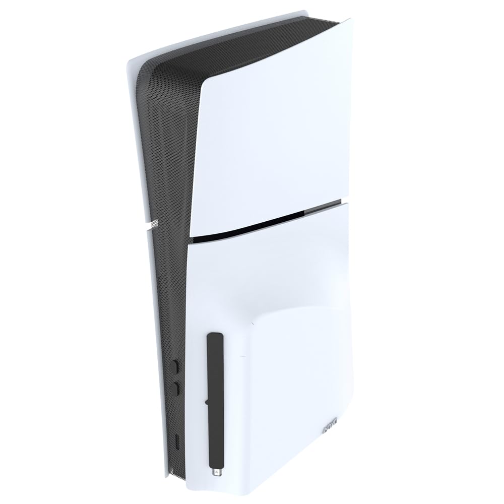 BeisDirect Housse anti-poussière pour console PS5 Slim avec bouchon poussière universel, Noir