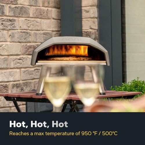 Image of Ooni Koda 12 Gas Pizza Oven & Peel Bundle - 28mbar Propane Outdoor Portable Oven For Fire and Stonebaked 12 Inch Pizzas in 60 Seconds, Includes 12 inch Pizza Peel and Gas Hose & Regulator