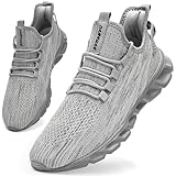 WCIDFY Men's Running Shoes Gym Tennis Work Shoes for Men Mesh Lightweight Athletic Sports Fashion Workout Casual Sneakers-Grey-11