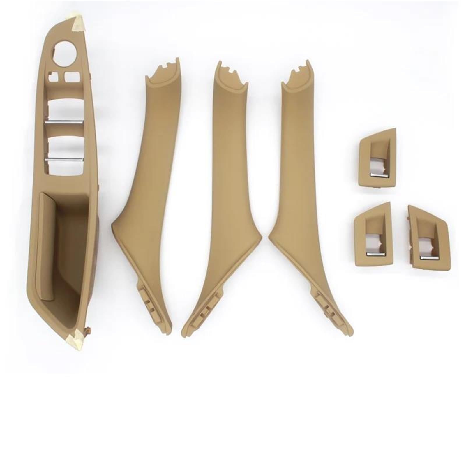 LVXVMOZEOK Interior Door Handle Armrest for 5 Serie for F10 for F11 for 520 for 525 Right Hand Drive RHD Car Interior Door Handle Inner Panel Pull Trim(7pcs Beige)