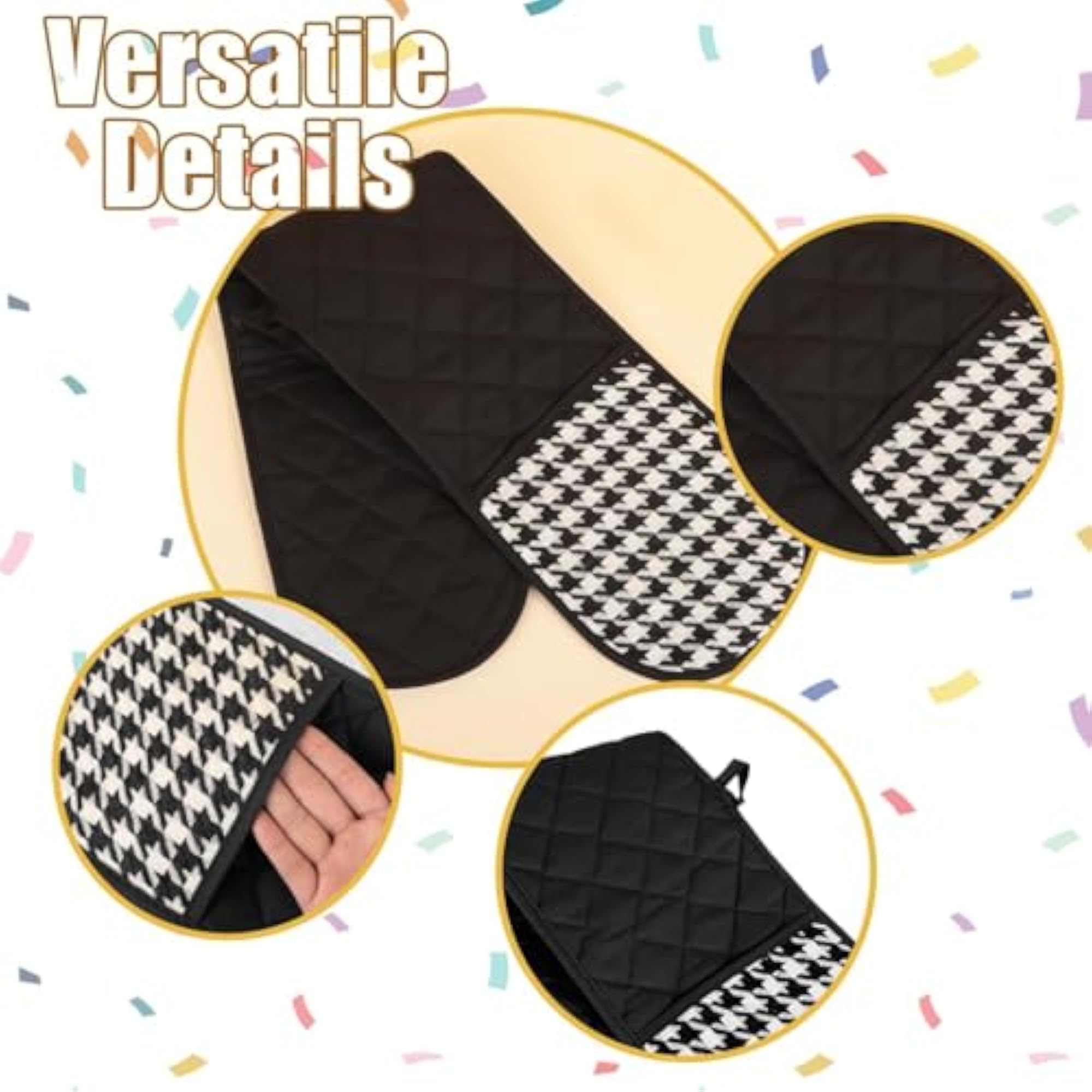 Heat Resistant Gloves, Oven Mitts for Kitchen Cooking