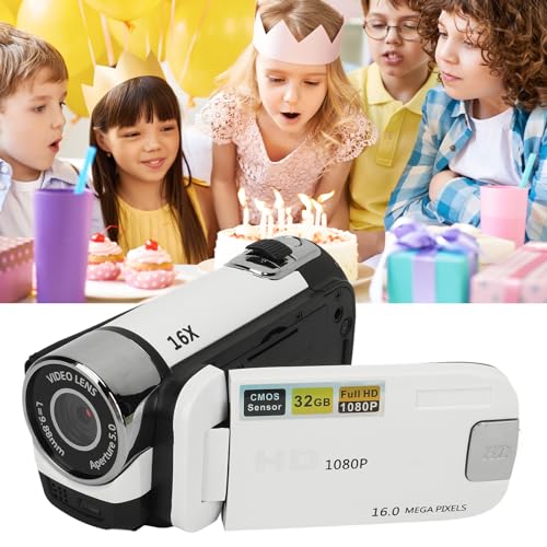 Caméscope à zoom 16X et écran orientable de 2,4 pouces avec lumière LED - 6