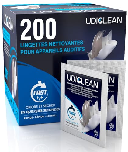Nettoyer graisse et sueur sur prothèse auditive avec les lingettes jetables Udiclean