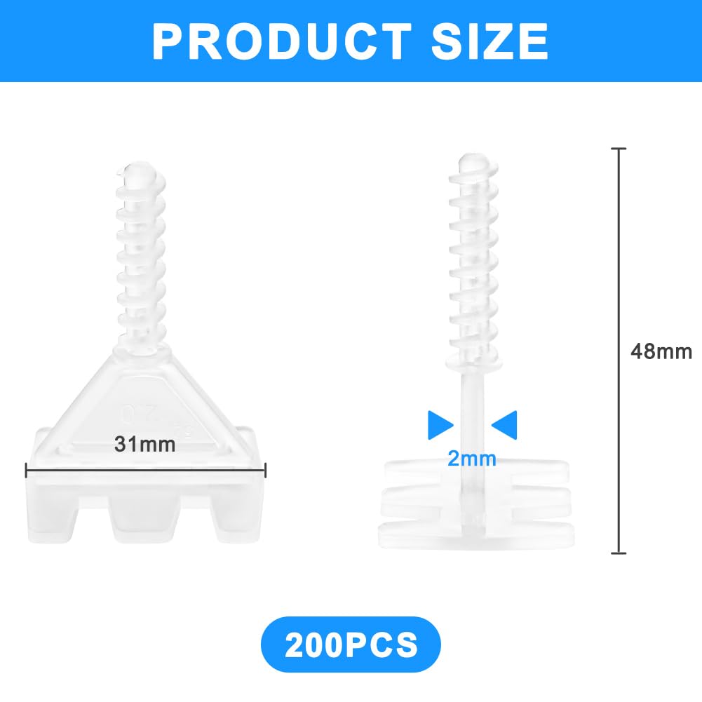 200 Pezzi Sistema Livellamento Piastrelle Flintronic - Linguette 3mm, Per Ceramica E Pietra - Foto 7