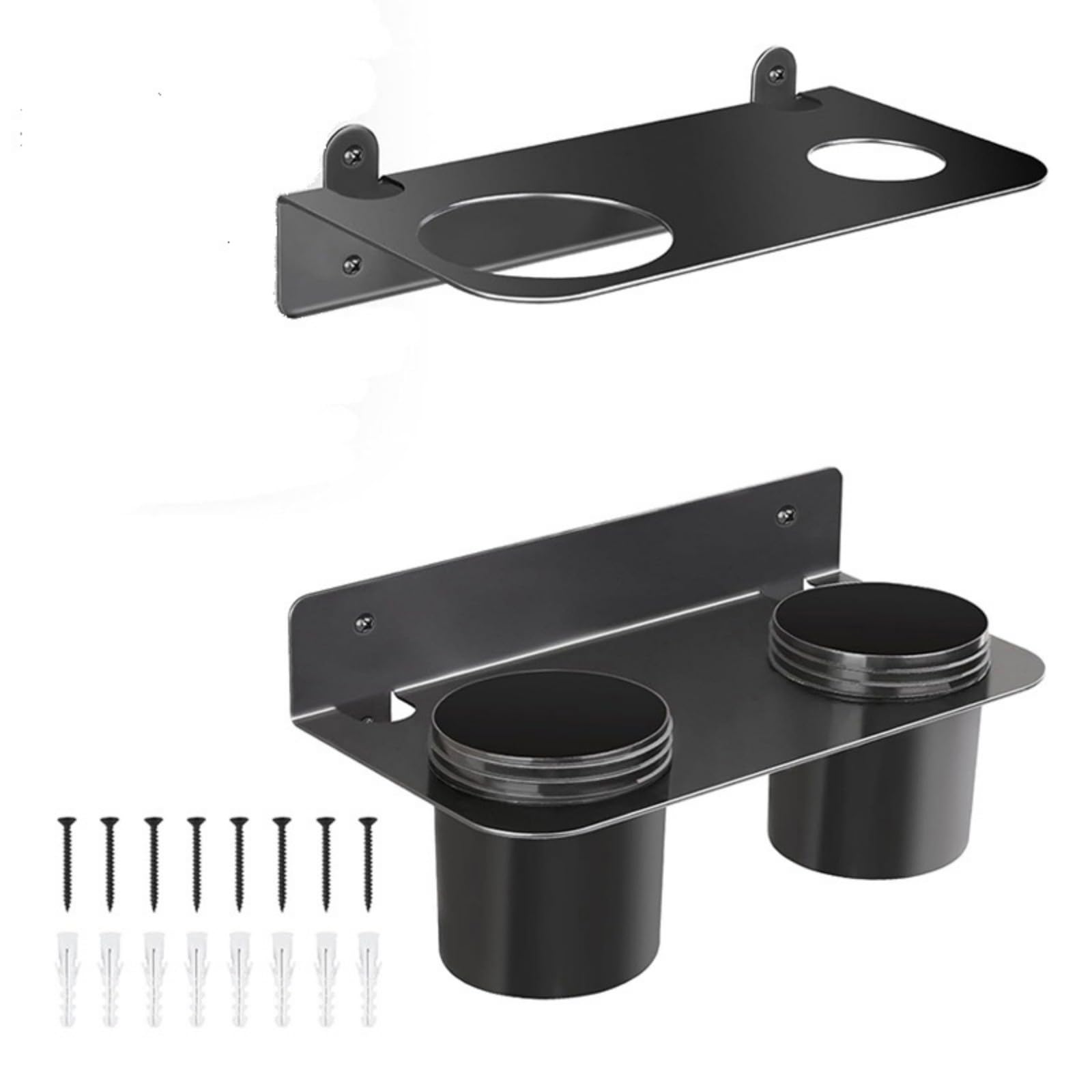 Easy Installation Metal Funnel Bracket Stand Systems with 2 Sizes Funnel Holes for Transmission Fluid Lubricants Garage Bracket