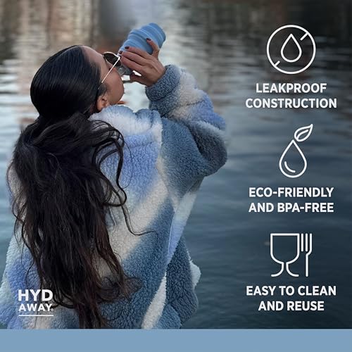 Image of HYDAWAY 17oz Travel Collapsible Water Bottle - BPA-Free, Leakproof, Lightweight, Reusable