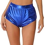 Glänzende Hotpants, Mitte Taillenumfang mit Tunnelzugbund für besseren Sitz