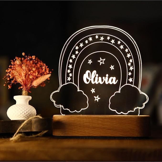 Lámpara de noche personalizada para niños con nombre miniatura 6