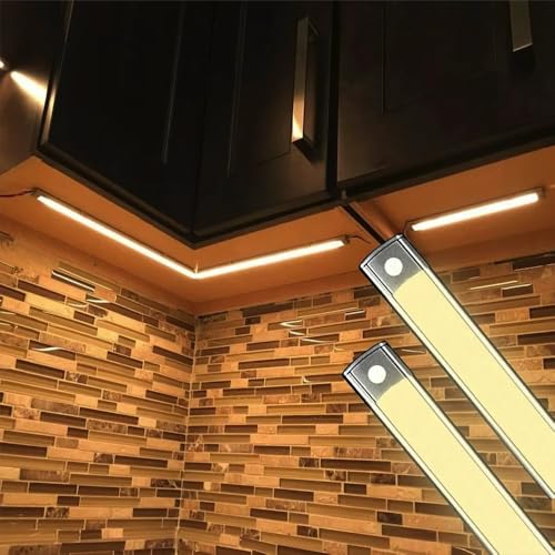 Image of Groeien Pack of 2 | LED Ultra Slim 4W Under Cabinet Lighting and Kitchen Lights Under Counter Lighting, Led Profile Light(Warm White, LED) (2, 1 FEET)