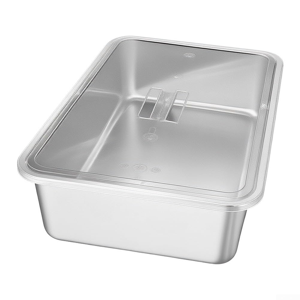 Contenitore Acciaio 40x30cm con Coperchio Contenitore Acciaio(40*30*7CM)