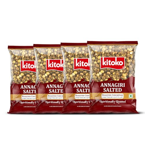 Image of Kitoko Roasted Salted Annagiri Chana Whole with Skin (400gm Pack of 4)