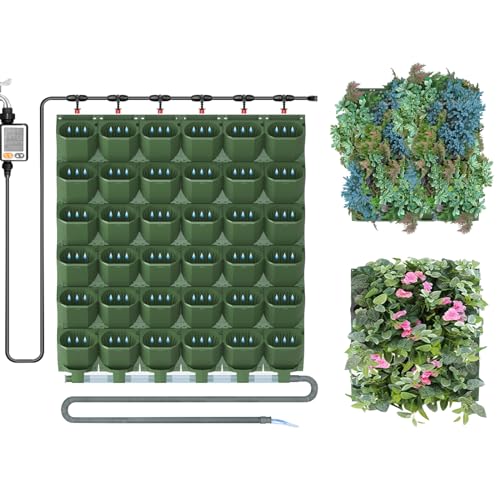 Reaeng Self Watering Wall Planter with 36 Pots, Vertical Garden Planter for Indoor Plants, Wall...