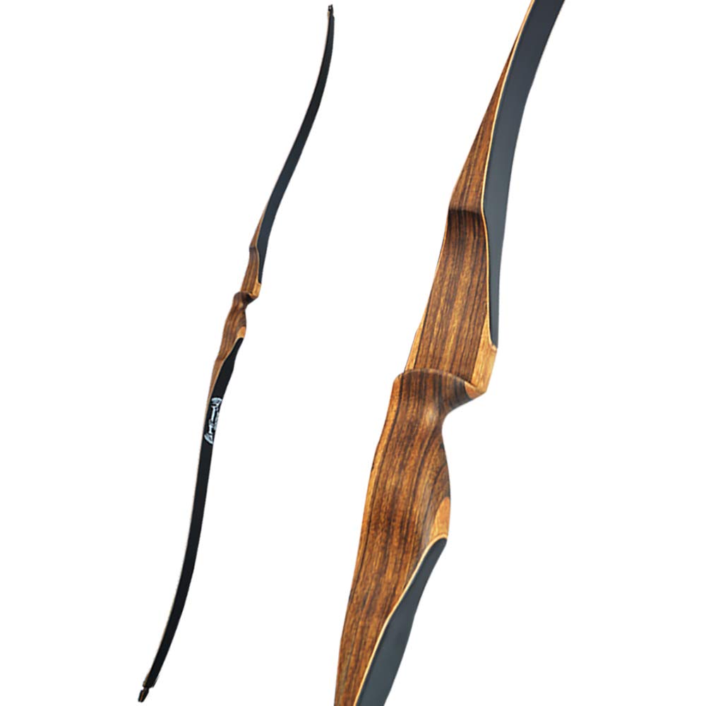 52" Tradizionale Longbow Arco Ricurvo 10-30lbs Arco di Legno da Caccia per Arco di Pratica Bersaglio