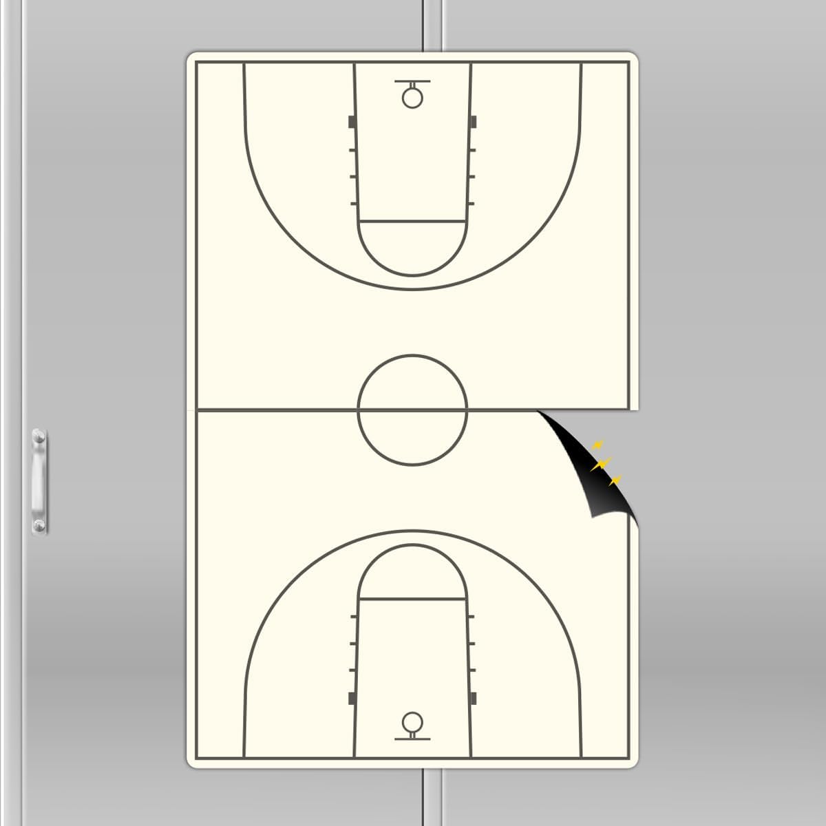 Pizarra magnética de entrenamiento de baloncesto, portapapeles para entrenadores de fútbol, entrenamiento de rugby, pizarra blanca de tácticas de borrado en seco (tablero de baloncesto)