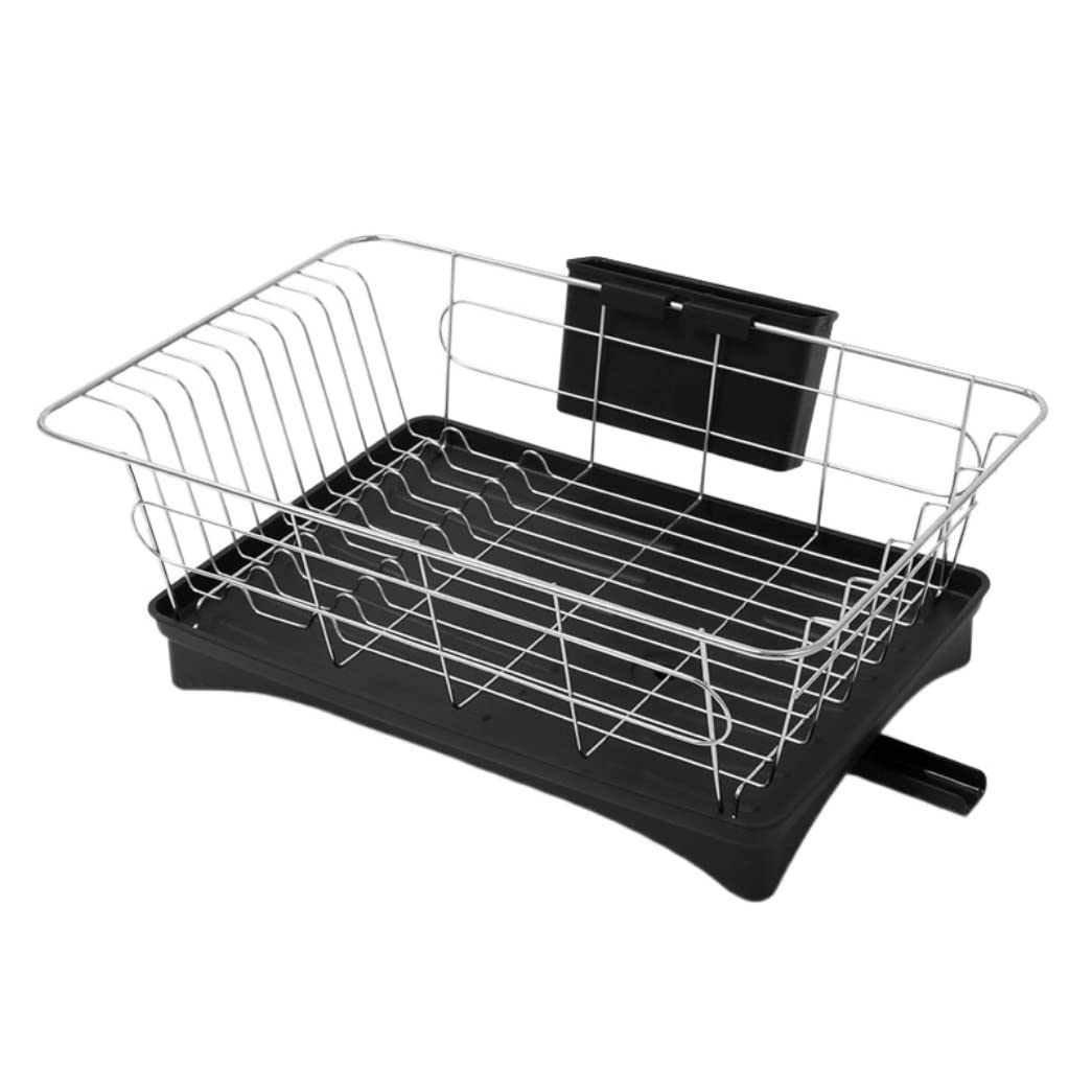 Scolapiatti e portautensili Multifunzionale da Cucina in Acciaio Inossidabile 304 di Alta qualità, Design Nero Resistente per Un efficiente Risparmio di Spazio