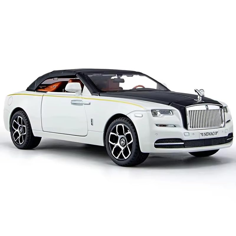 Image of Play Boy 1:24 Rolls-Royce Dawn Model Diecast Metal Alloy Pullback Toy Vehicle with Openable Doors Light and Music Car for Kids (Multicolor)