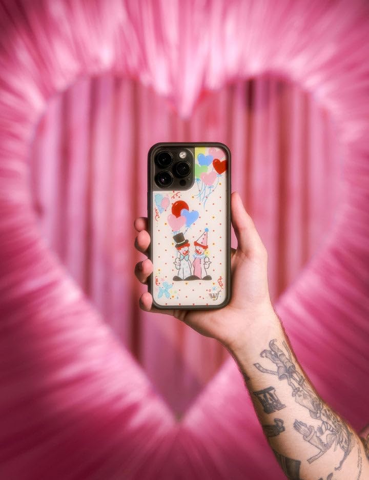Image of Wildflower Cases - Compatible with iPhone 16 Pro Max | Protective Black Bumper, 4ft Drop Test Certified, Women Owned Small Business | Clown Balloon Polka Dot Trendy Triplets | Collab - Nick Sturniolo