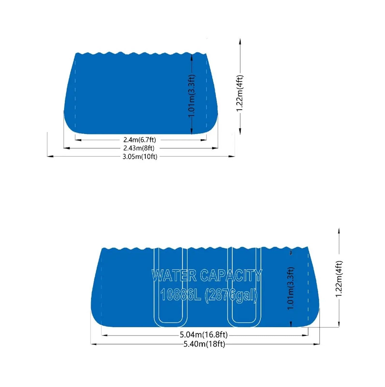 Piscina Ovalada con Estructura De Acero, sobre El Suelo PVC Resistente 5 M X 3,05 1,22 Bomba Arena 800 GAL, Jardín Familiar