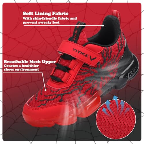 Image of VITUOFLY Boys Girls Sneakers Kids Mesh Lightweight Running Tennis Shoes