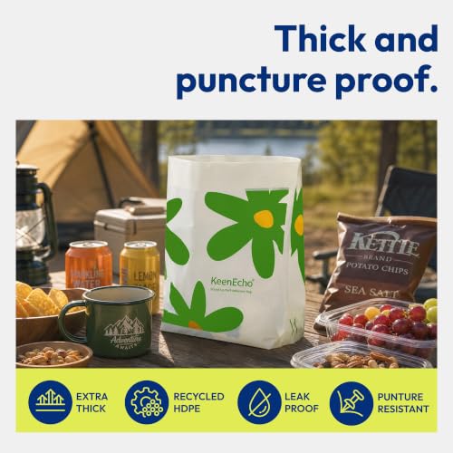 Image of Disposable Car Garbage Bin Bags, Vomit Trash Bags made with Recycled HDPE for Boat, Plane, Travel, Camping, Bedroom, Study Room, Office and Car, 20 pcs