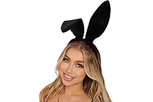Velvet Black Bunny Ears Headband