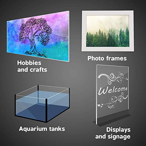 2 Sheets Of 12" X 24" X 0.09" (2.286Mm Thick) Clear Plexiglass, Highly Versatile, Light Weight And High Impact Strength, Made In Usa #TOP2